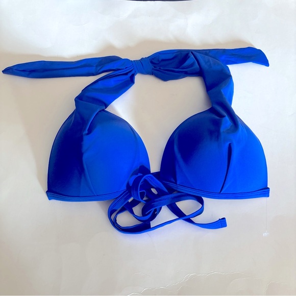 Women Halter  Bikini Padded Swim Top Size‎ 12 Pool Beach Tropical Island Vacay - Picture 1 of 7